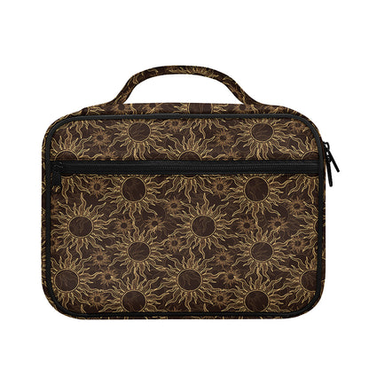 Vintage Sun Pattern Print Briefcase Bible Bag