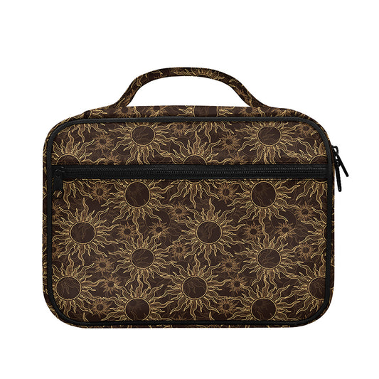 Vintage Sun Pattern Print Briefcase Bible Bag