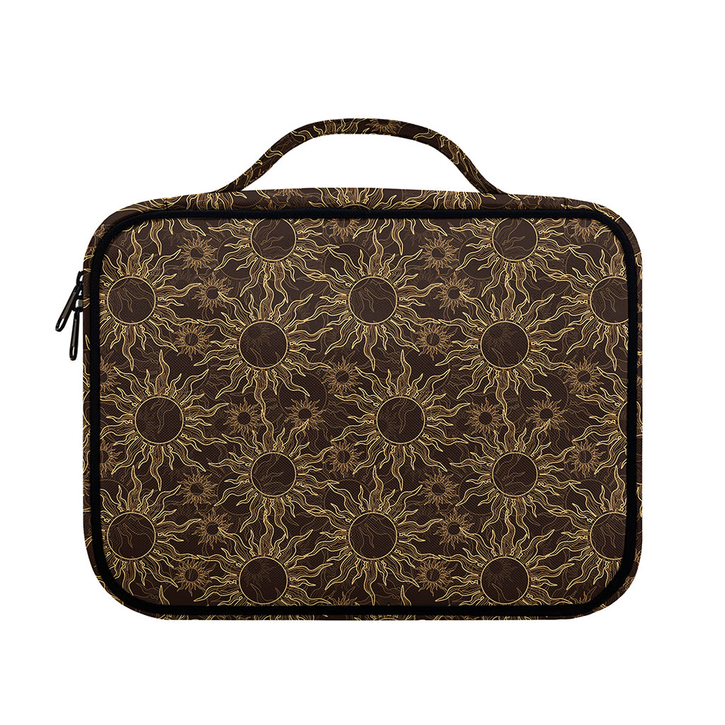 Vintage Sun Pattern Print Briefcase Bible Bag