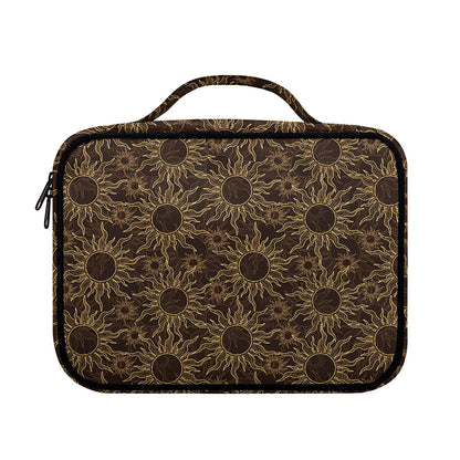 Vintage Sun Pattern Print Briefcase Bible Bag