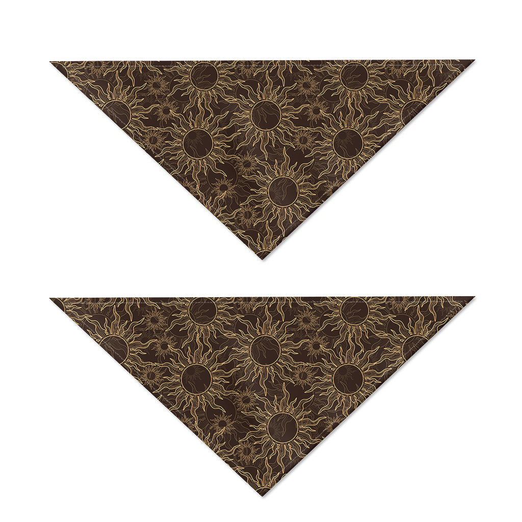 Vintage Sun Pattern Print Dog Bandana