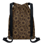 Vintage Sun Pattern Print Drawstring Backpack