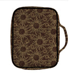 Vintage Sun Pattern Print Front Pocket Bible Bag