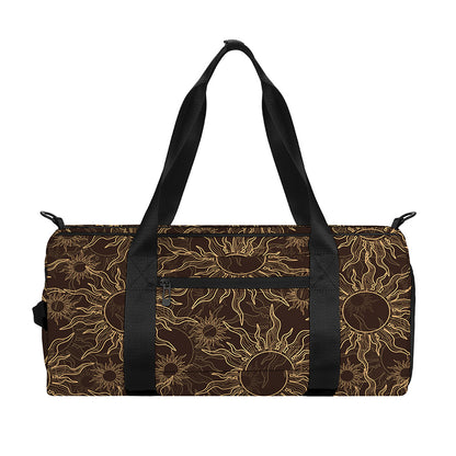 Vintage Sun Pattern Print Gym Bag