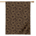 Vintage Sun Pattern Print House Flag