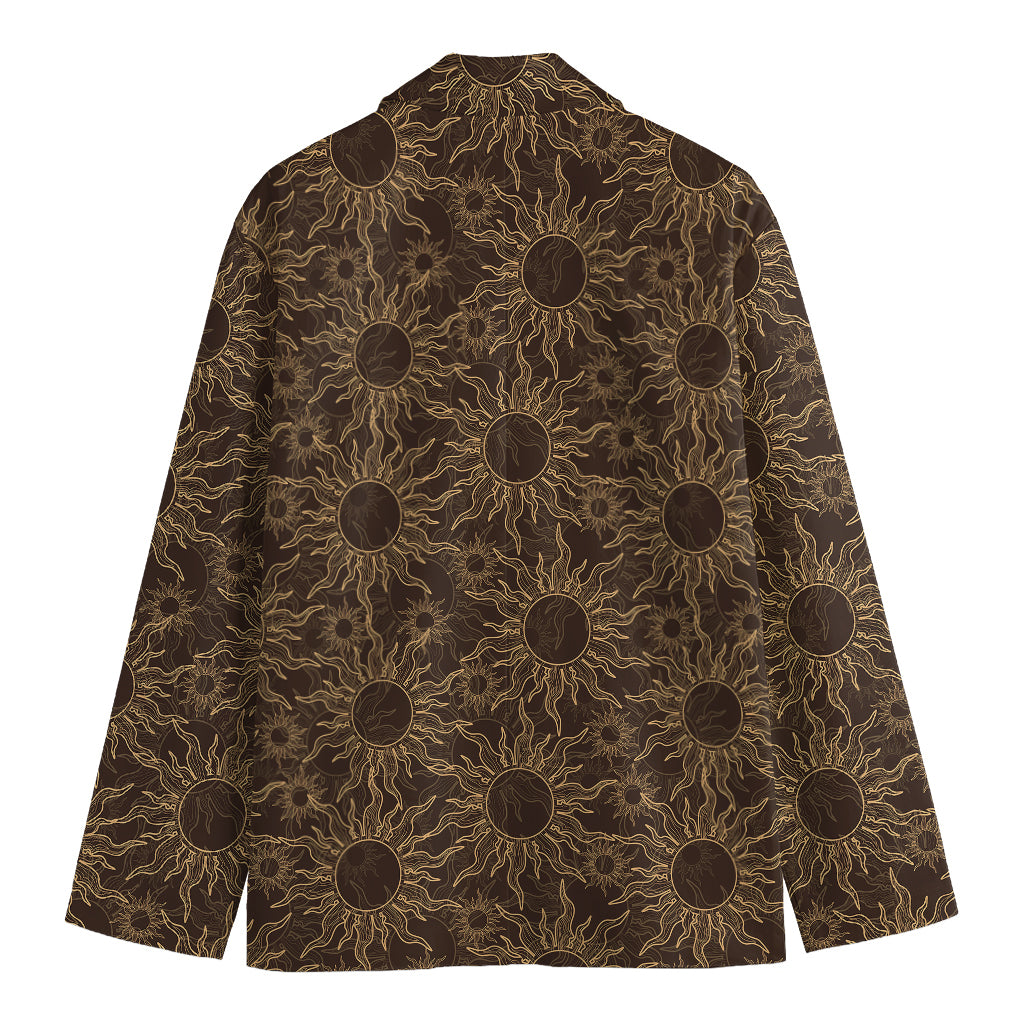 Vintage Sun Pattern Print Men's Blazer