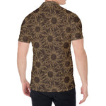 Vintage Sun Pattern Print Men's Shirt