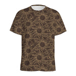 Vintage Sun Pattern Print Men's Sports T-Shirt