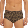 Vintage Sun Pattern Print Men's Triangle Swim Briefs