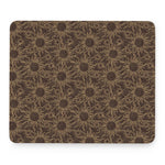 Vintage Sun Pattern Print Mouse Pad