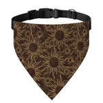 Vintage Sun Pattern Print Over The Collar Dog Bandana