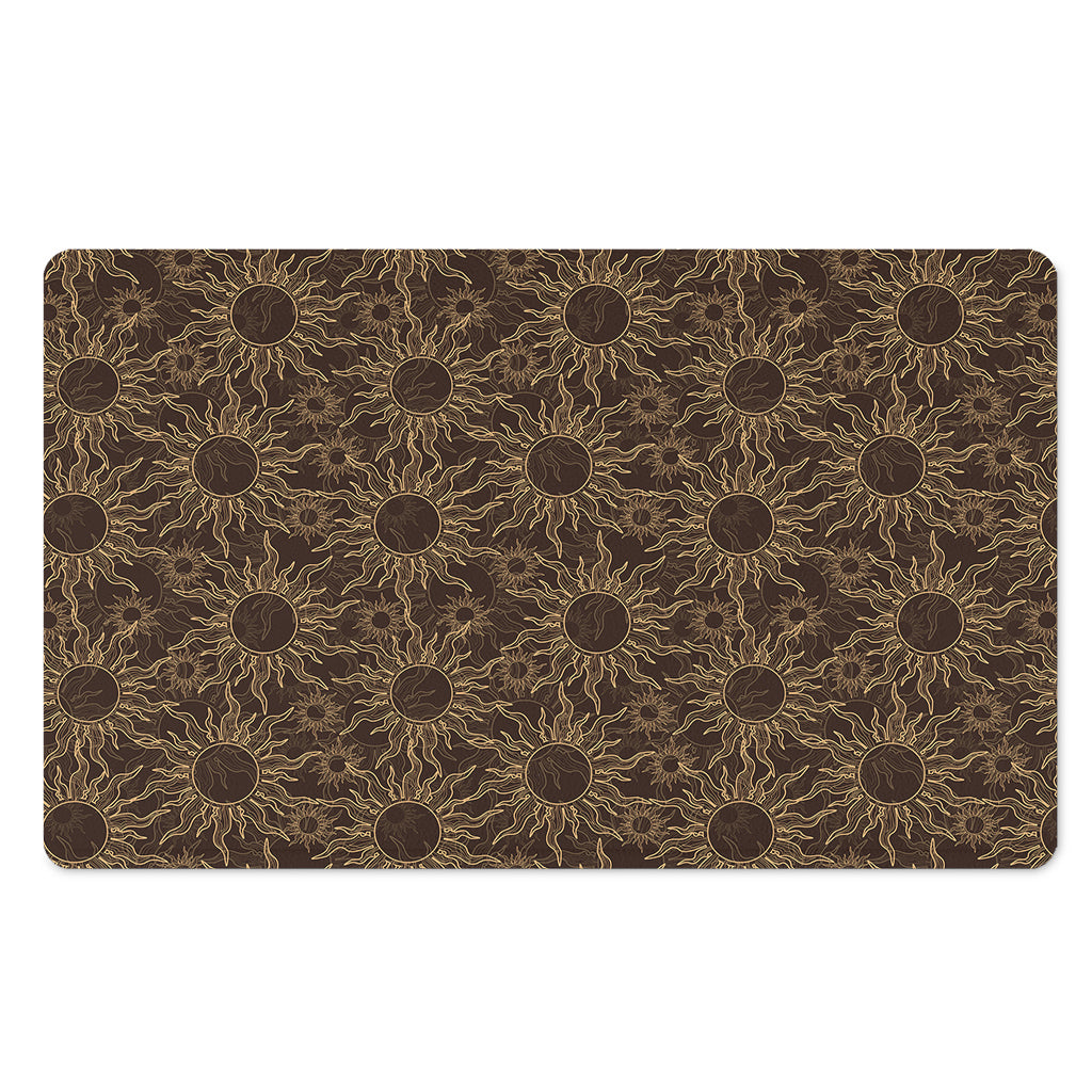Vintage Sun Pattern Print Polyester Doormat