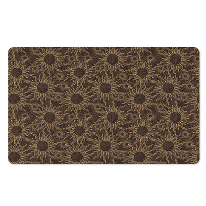 Vintage Sun Pattern Print Polyester Doormat