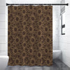 Vintage Sun Pattern Print Premium Shower Curtain