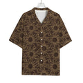 Vintage Sun Pattern Print Rayon Hawaiian Shirt
