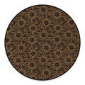 Vintage Sun Pattern Print Round Floor Mat