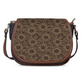 Vintage Sun Pattern Print Saddle Bag