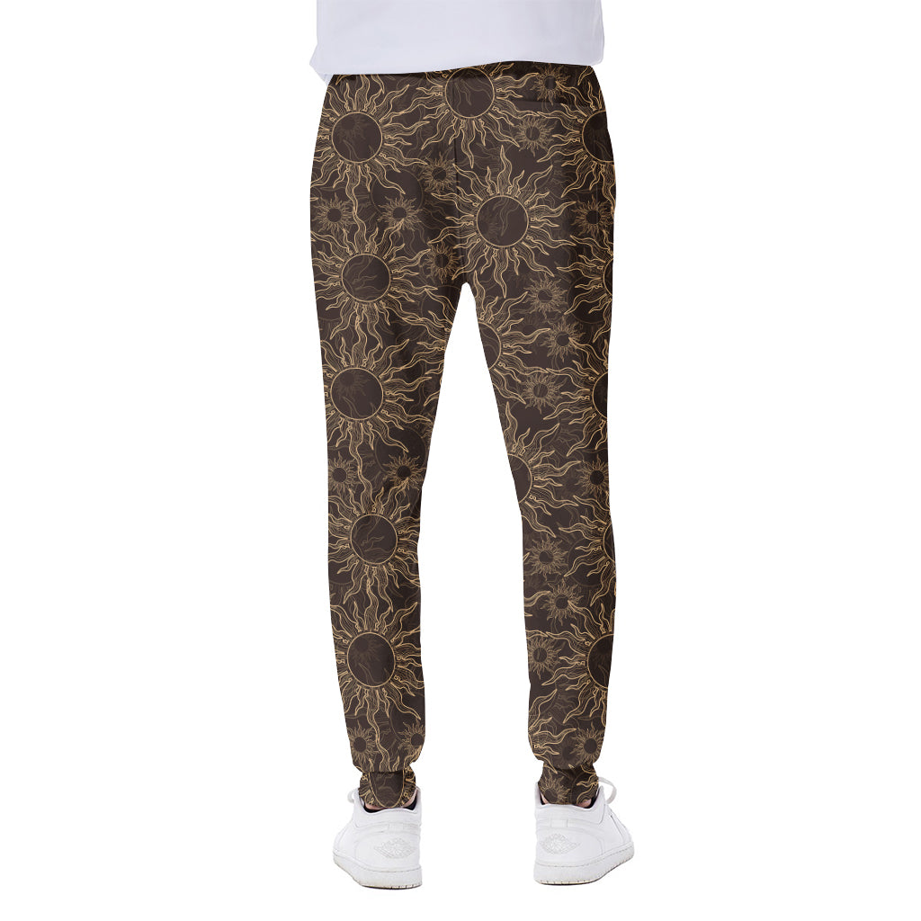 Vintage Sun Pattern Print Scuba Joggers