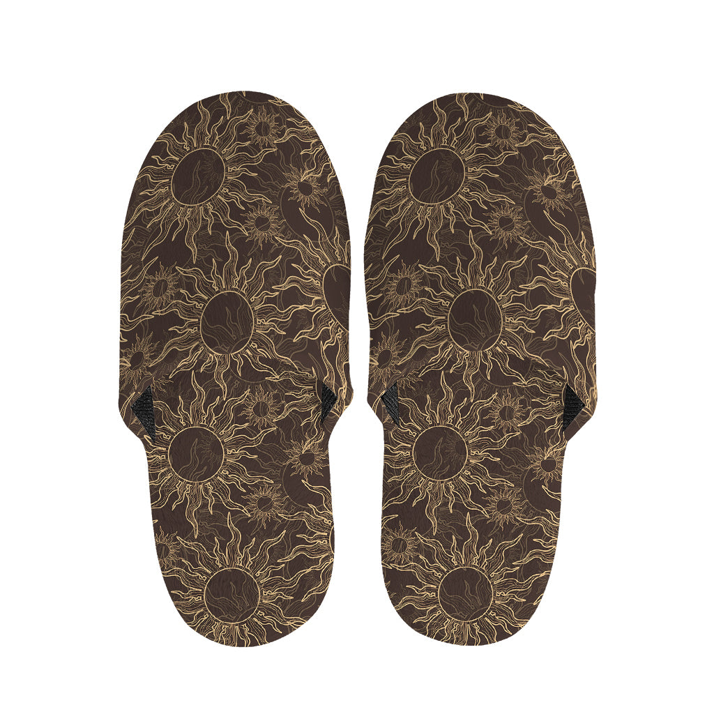 Vintage Sun Pattern Print Slippers