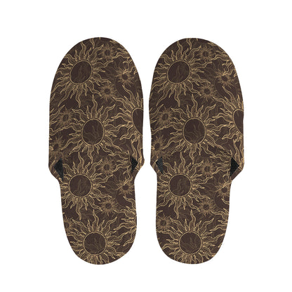 Vintage Sun Pattern Print Slippers
