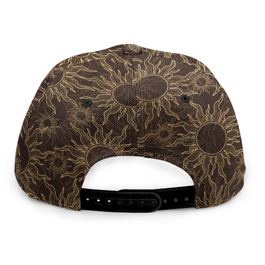 Vintage Sun Pattern Print Snapback Cap
