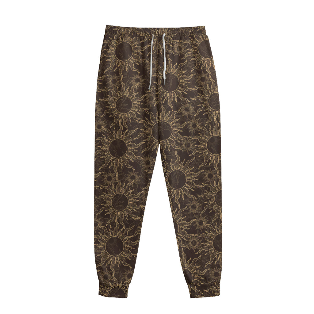 Vintage Sun Pattern Print Sweatpants
