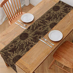 Vintage Sun Pattern Print Table Runner