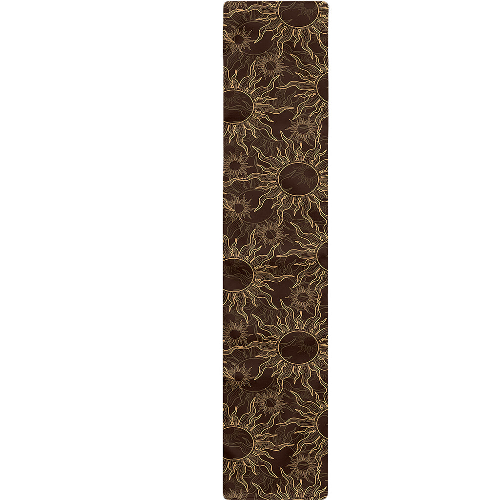 Vintage Sun Pattern Print Table Runner