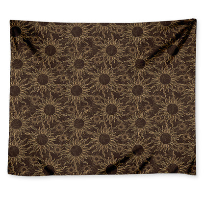 Vintage Sun Pattern Print Tapestry