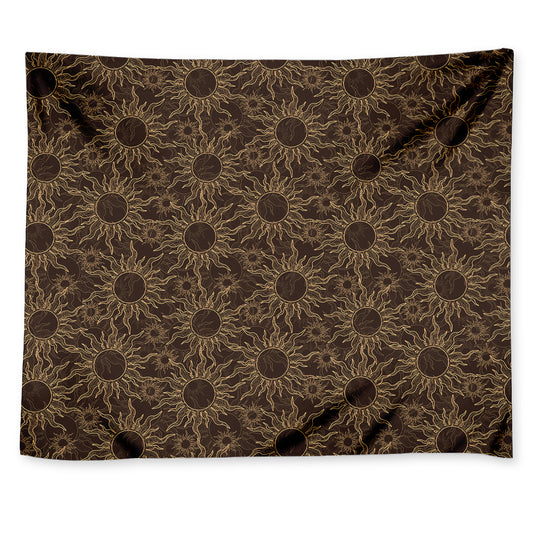Vintage Sun Pattern Print Tapestry