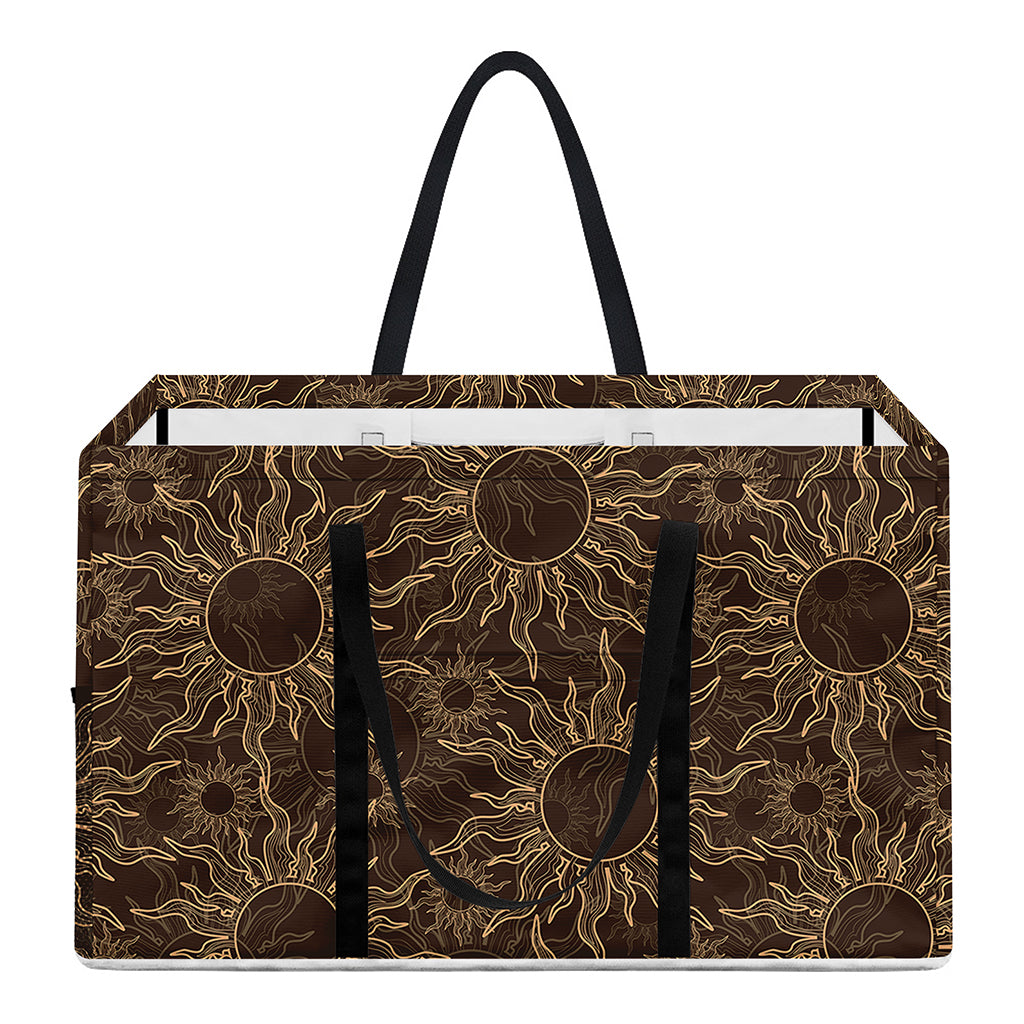 Vintage Sun Pattern Print Utility Tote Bag