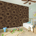 Vintage Sun Pattern Print Wall Sticker
