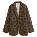 Vintage Sun Pattern Print Women's Blazer