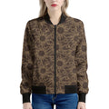 Vintage Sun Pattern Print Women's Bomber Jacket