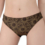 Vintage Sun Pattern Print Women's Panties