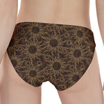 Vintage Sun Pattern Print Women's Panties