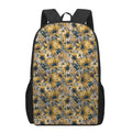 Vintage Sunflower Pattern Print 17 Inch Backpack