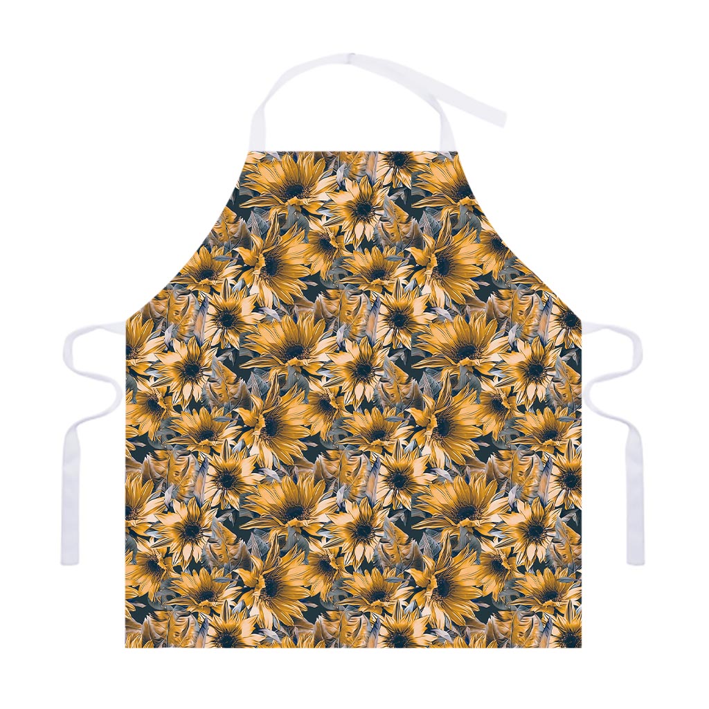 Vintage Sunflower Pattern Print Adjustable Apron