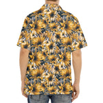 Vintage Sunflower Pattern Print Aloha Shirt