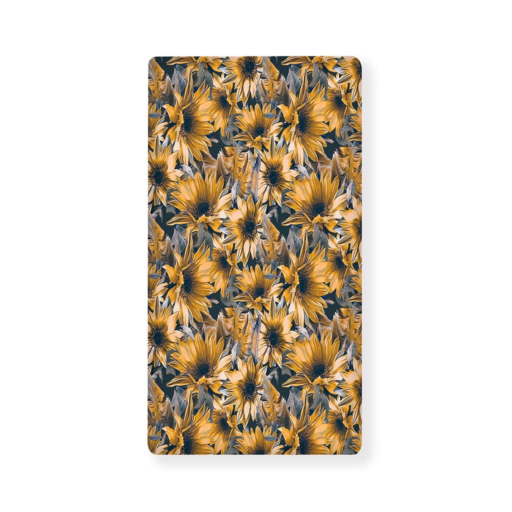 Vintage Sunflower Pattern Print Baby Crib Sheet
