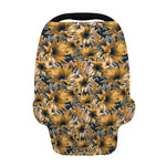 Vintage Sunflower Pattern Print Baby Seat Cover