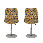 Vintage Sunflower Pattern Print Bar Stool Covers