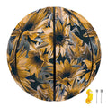 Vintage Sunflower Pattern Print Basketball