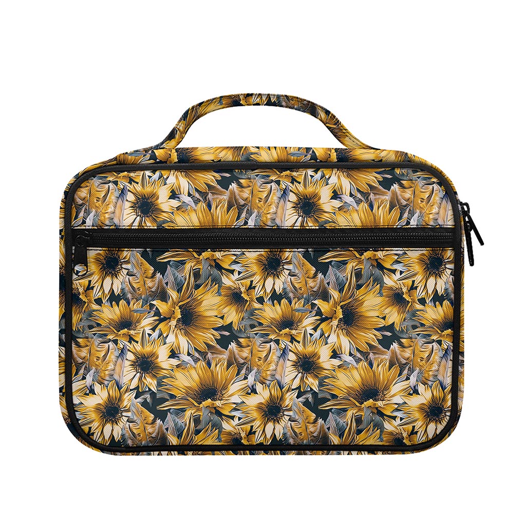 Vintage Sunflower Pattern Print Briefcase Bible Bag