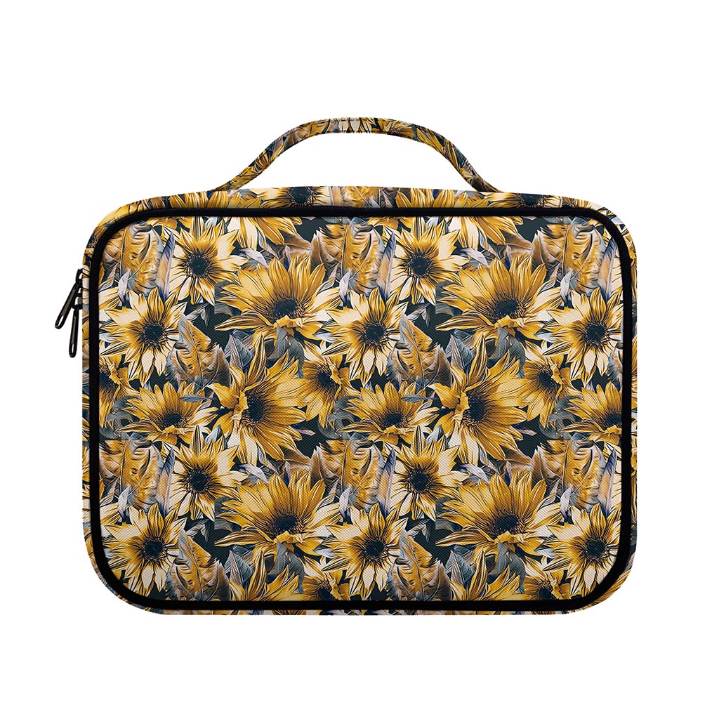 Vintage Sunflower Pattern Print Briefcase Bible Bag