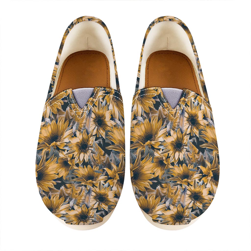 Vintage Sunflower Pattern Print Casual Shoes