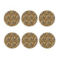 Vintage Sunflower Pattern Print Coaster Set