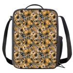 Vintage Sunflower Pattern Print Crossbody Lunch Bag