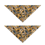 Vintage Sunflower Pattern Print Dog Bandana