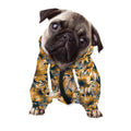 Vintage Sunflower Pattern Print Dog Zip Up Hoodie